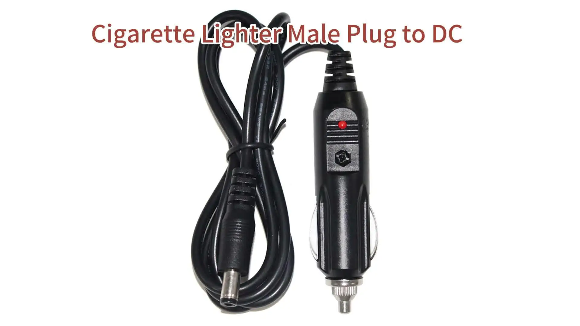 cigarette lighter to barrel jack Cigar Charger Assembly Original Barrel Jack to 12V Car Cigarette Lighter  Male Plug DC 5.5*2.1mm Black