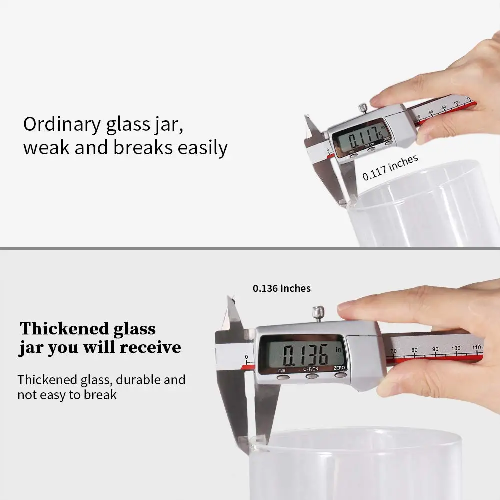 Airtight Food Storage Canisters Glass Jar With Airtight Bamboo Lid