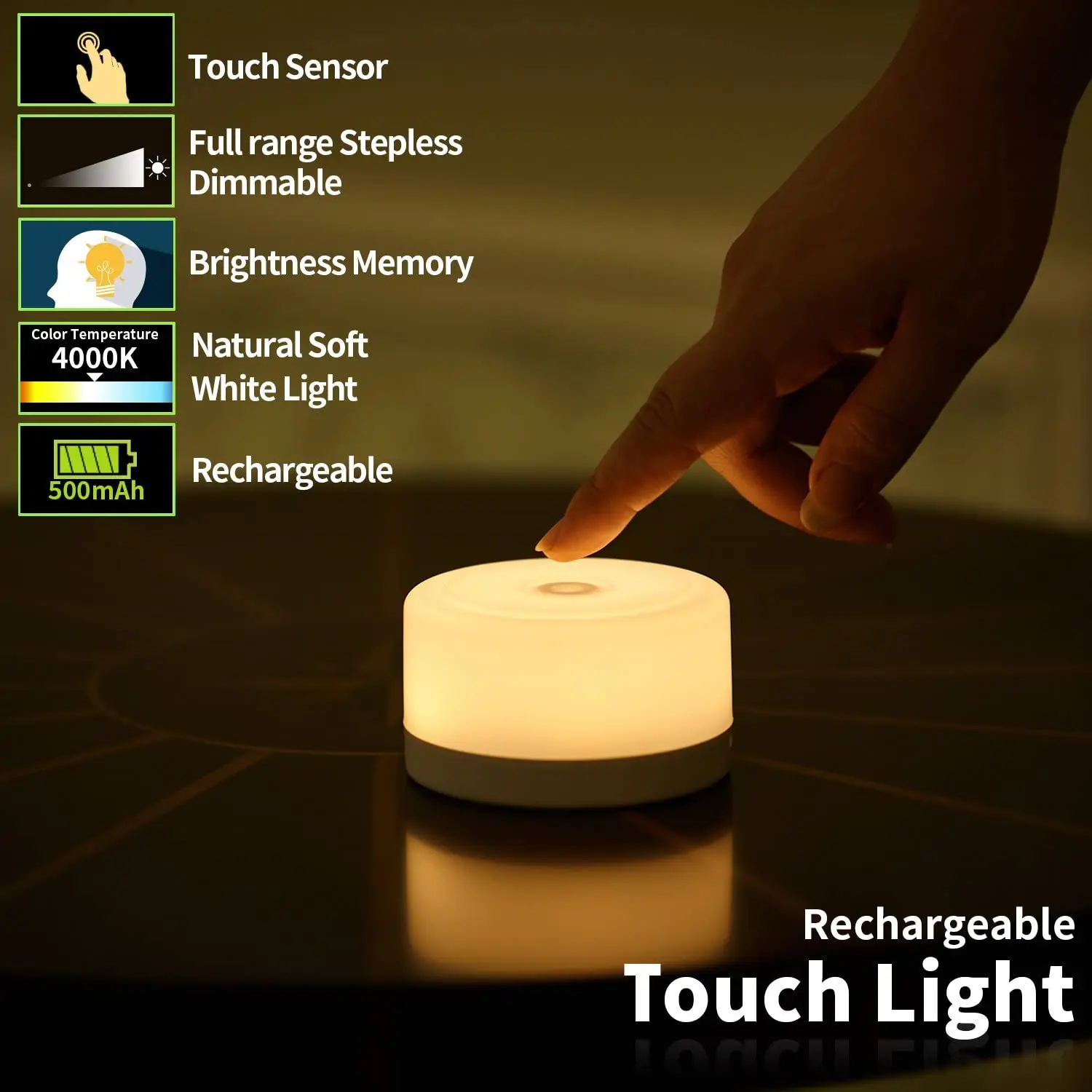 Hot Sale Usb Charging Desk Lamp battery powered touch sensor bedside lamps