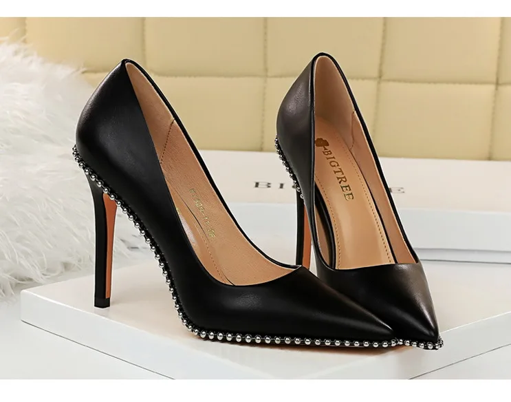 New Christmas Women Shoes High Heels Sexy Pointed Toe Pumps Wedding ...