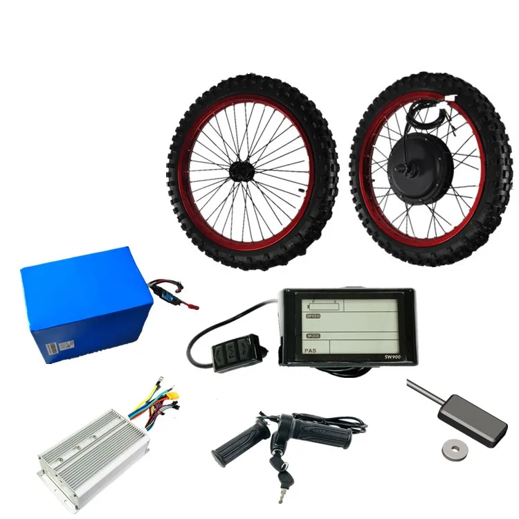 Speedpower 5000w Electric Bike Conversion Kits 72v26.1ah Battery 72v5a