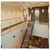 Modern Design External Decking Stainless Steel Round Post Glass Railing