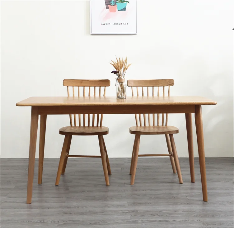 Solid Wood Japanese Dining Table Small Family Dining Room Table And