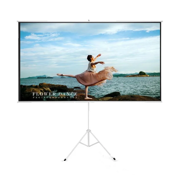 Portable Tripod Projector Screen Floor Stand Projection Screen For Projector