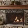 The screen of ironwork fireplace makes the fire add a luster, can enjoy the warmth of the fire again at the same time