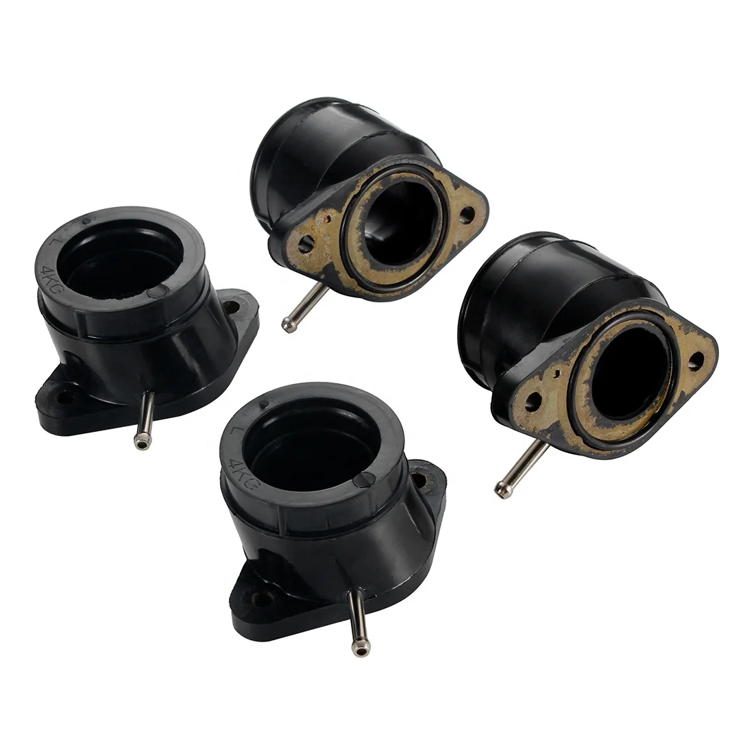 ピース Yamaha V-MAX 1200 Carburetor Intake Boots (1985-2007) - 4-Piece Set