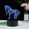 3D Night Light Marvel Laser Cut Color Changing Animal LED Angle Horse Night Light