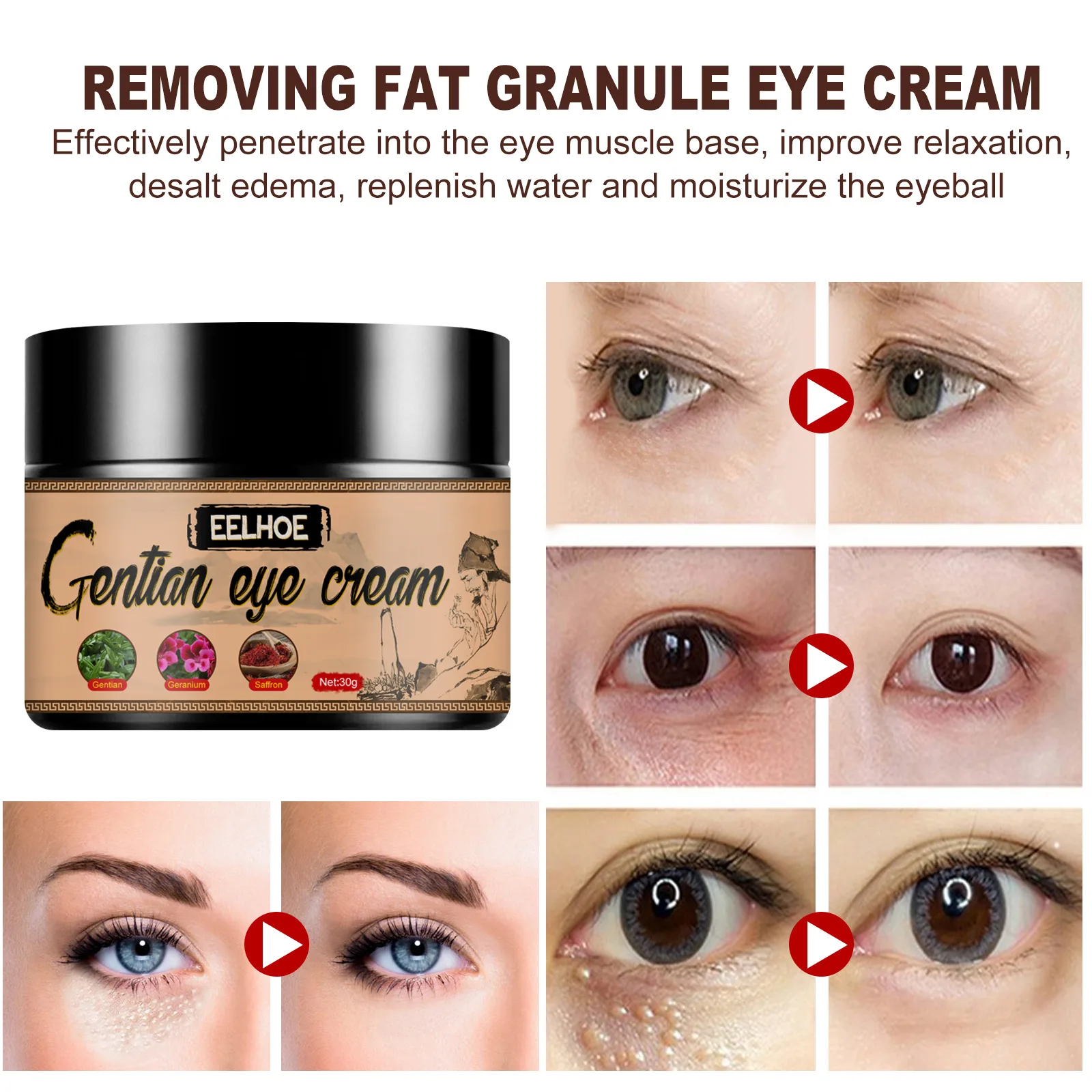 Baolin Fat Granule Removal Eye Cream Moisturize And Improve Fine Lines ...