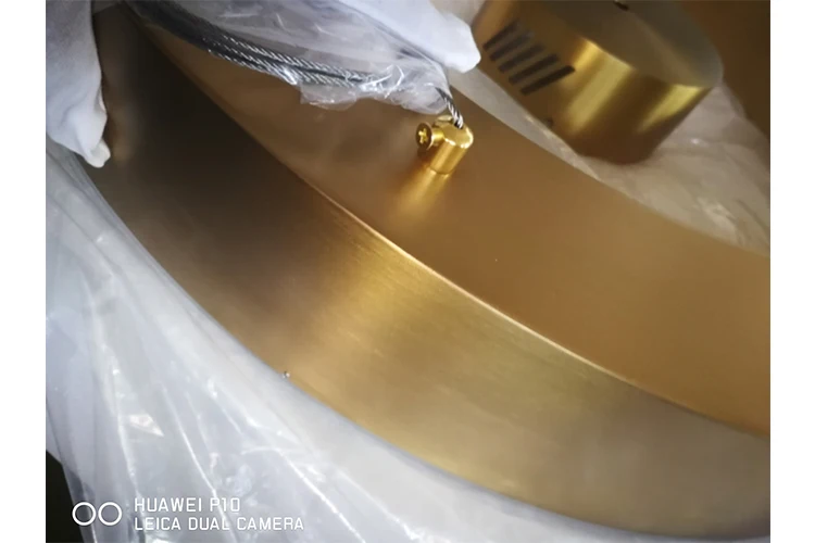 Modern round gold stainless steel acrylic project home decor Pendant lamp Chandelier