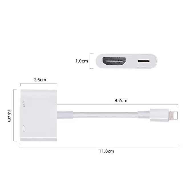 Mini 1080P Phone HDMI Cable For Apple Phones - Pin Port HD TV/ Projector Converter Adapter For IPhone For IPad - ANKUX.COM