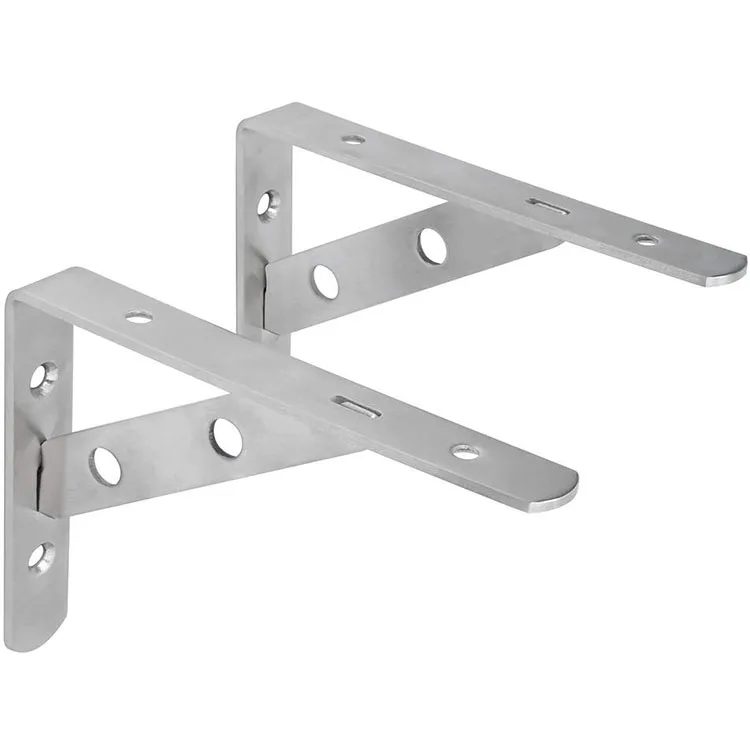 20 Pcs Silver Tone Stainless Steel Wall Mount T Style Support Shelf Bracket 5cm 