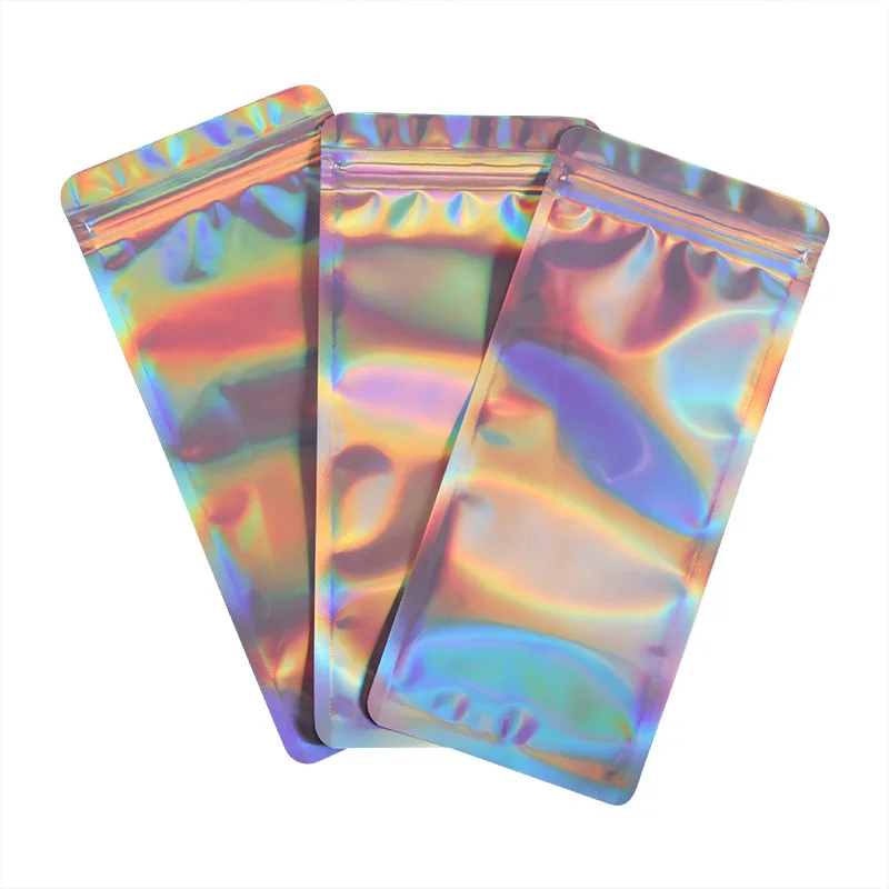 Plastic Mylar Holographic Ziplock Bags Eyeashl Packaging Bag Buy Plastic Mylar Holographic