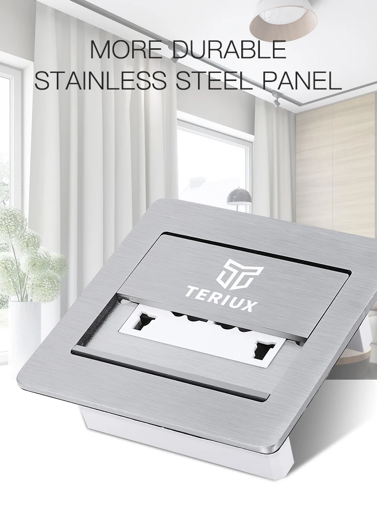 multi function standard Stainless steel electrical power supply 16A hidden socket