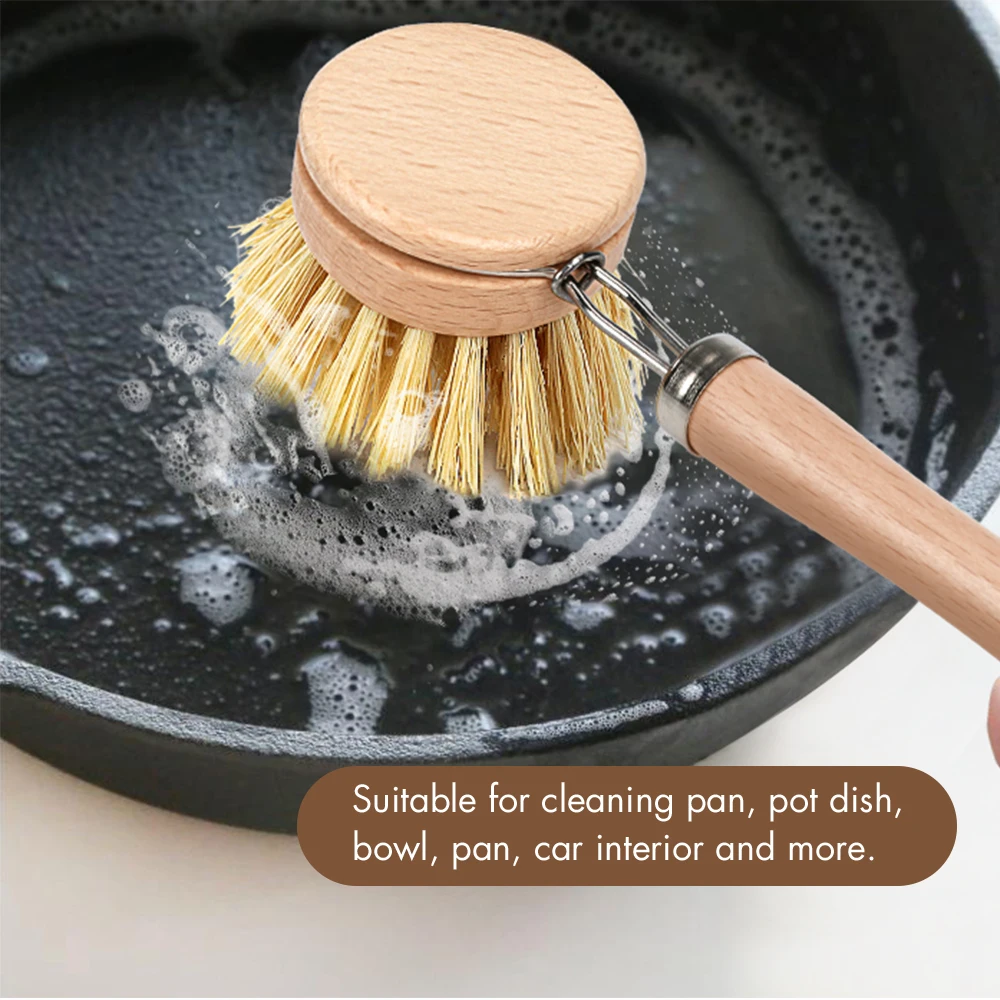 Masthome Ecofriendly 5pcs Kitchen Brush Set All Natural Fibre Wooden
