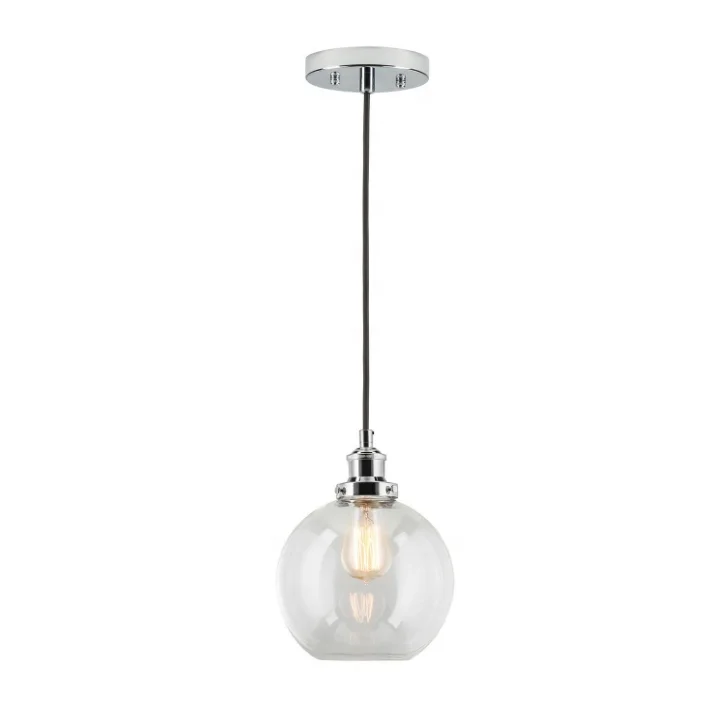 Decoration dia 25 cm amber glass shades E27 led bulb hanging vintage bathroom pendant lighting fixtures