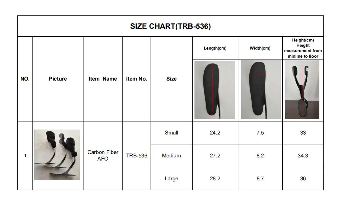 Medical Afo Carbon Fiber Ankle Drop Foot Orthosis Support Brace Night