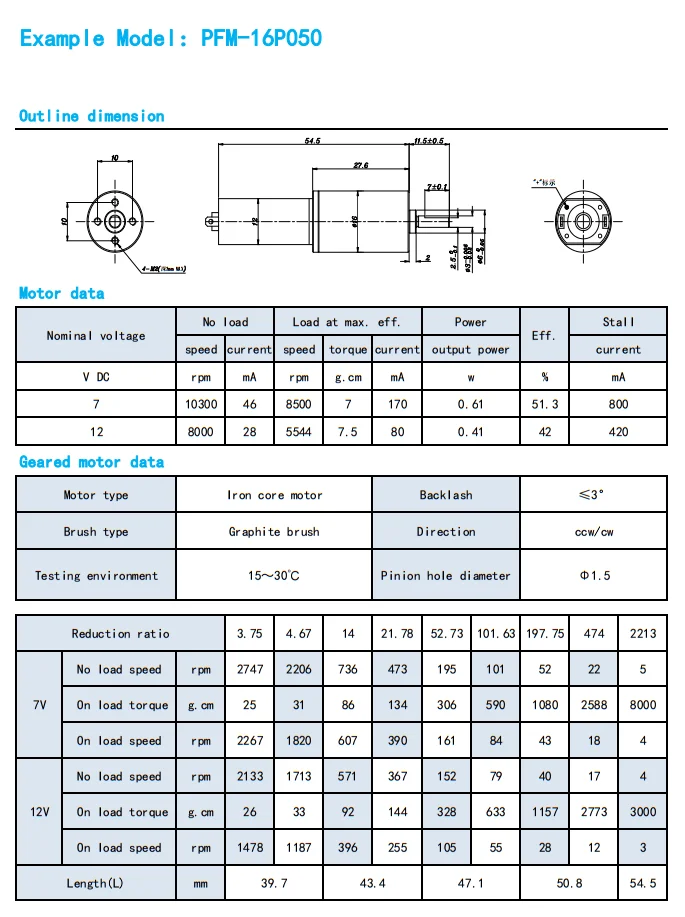 Gearbox Reducer Gear Motor Dc 12v Substitute Maxon Faulhaber