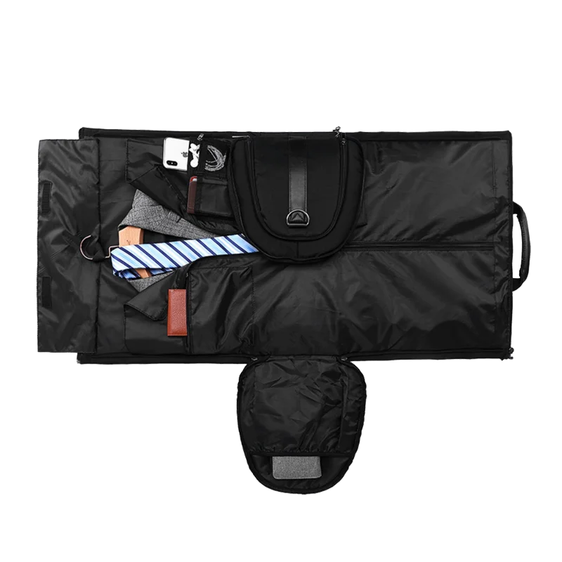 Shoulder Convertible Foldable Personalized Custom Logo Fashion Garment Bag Travelling Suit Bags