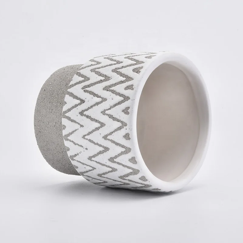 Vintage ceramic candle container frosted candle holders home decoration supplier