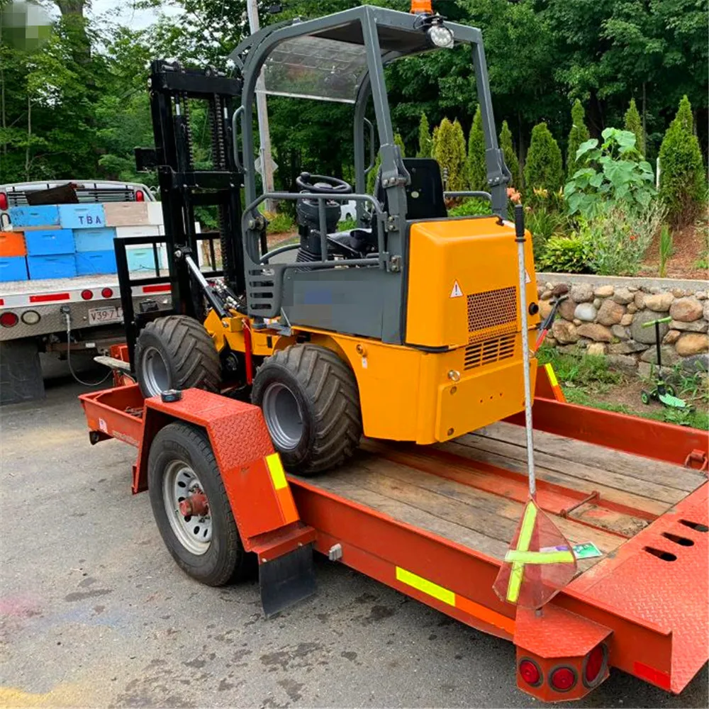 4x4拖拉机叉车,用于养蜂fl1000 1吨forkflit 4wd地形叉车 - buy 1ton