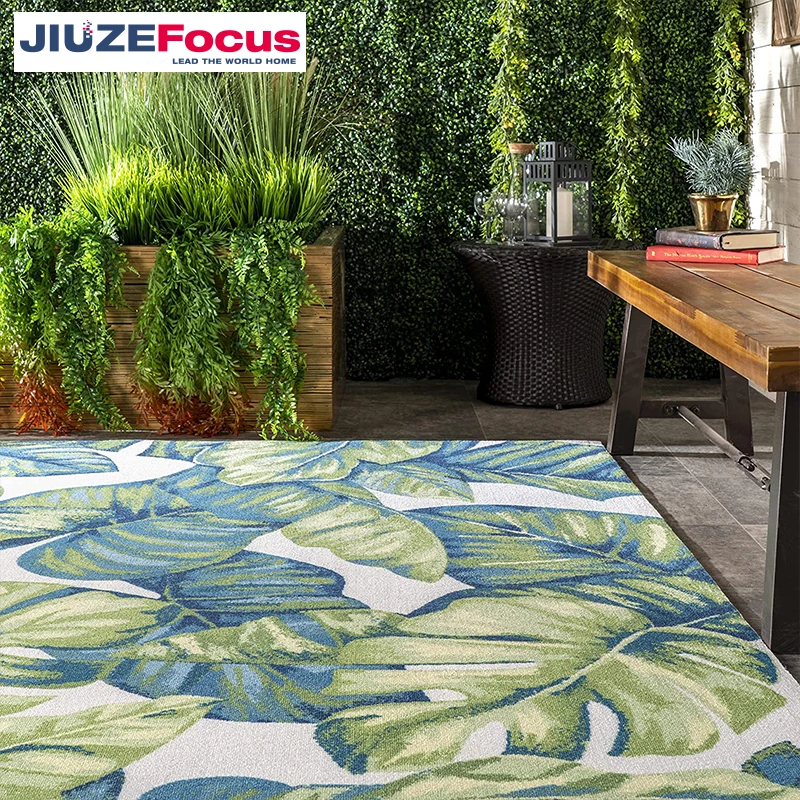 Anti Slip Recycled Leaves Large Patio Rugs And Carpets Plastic