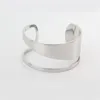 Fashion alloy shiny rhodium plated irregular cutting bracelet open cuff