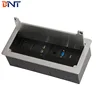 wire pulling type vga and rj45 desktop brushed socket box for conference table