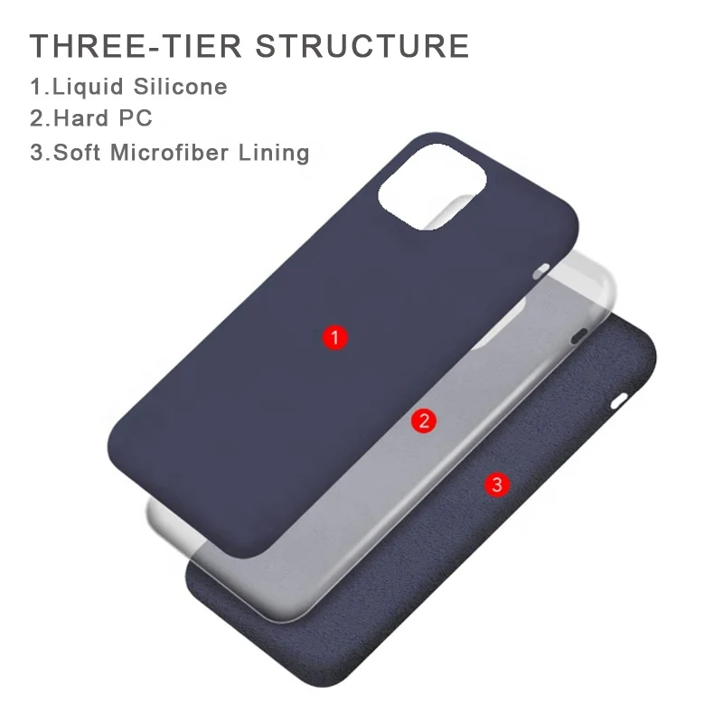 2020 High Quality Phone Accessories For iPhone XS Max Case Anti-fall Pure Liquid Silicone Phone Case For iPhone X Covers