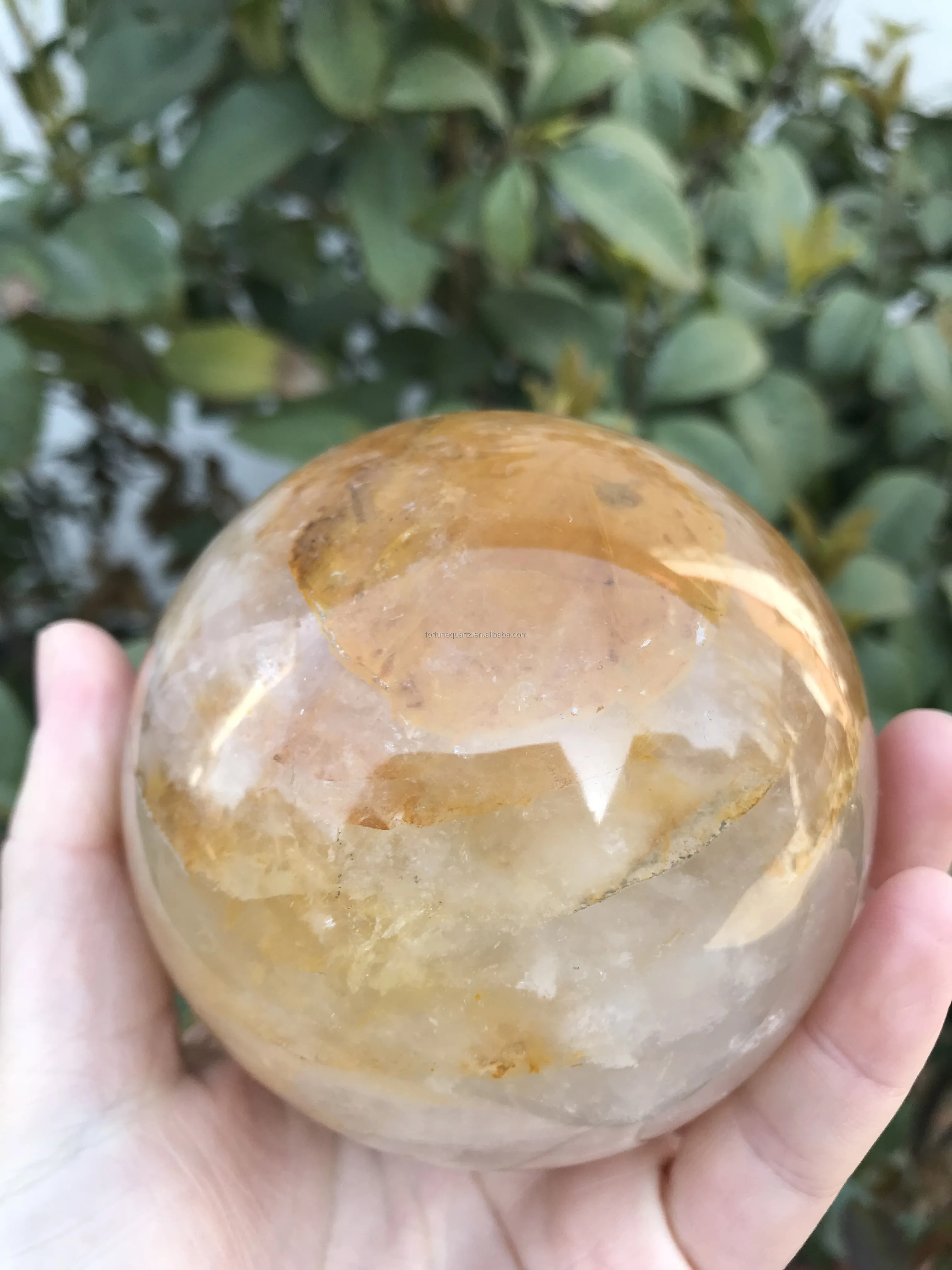 Yellow Hematoid Golden Healer Quartz Fire Quartz Crystal Sphere Buy