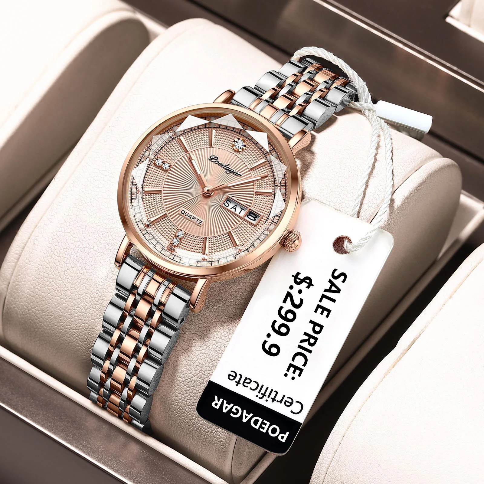 POEDAGAR 3013 classic personalised women quartz watch weird Steel Strap waterproofing calender Simple Casual watch supplier