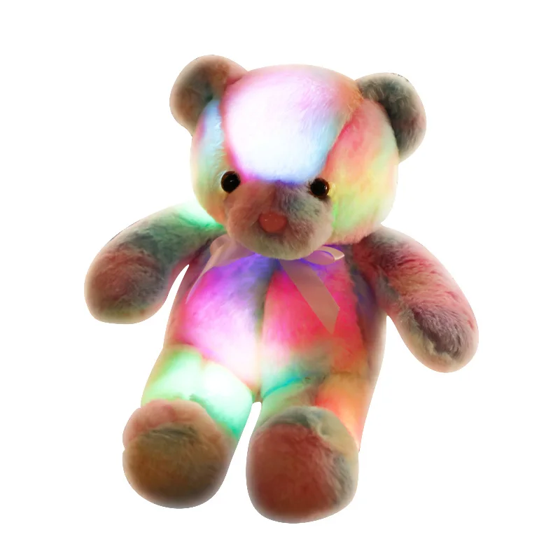 30cm Rainbow Teddy Light Up Teddy Bear Luminous Stuffed Teddy Led Toys ...