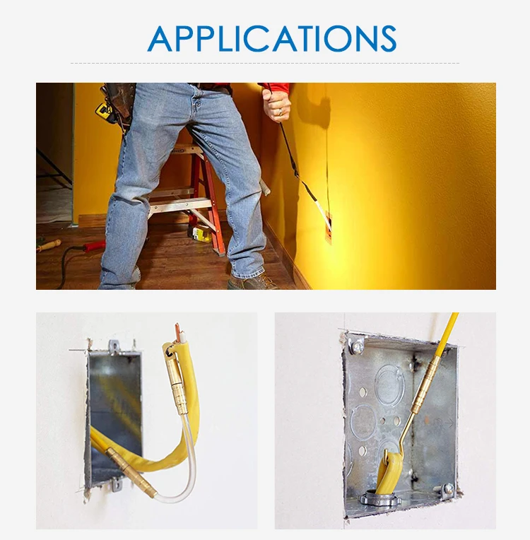 22ft Fiberglass Wire Running Kit Wire Fishing Tools Electrical Wire