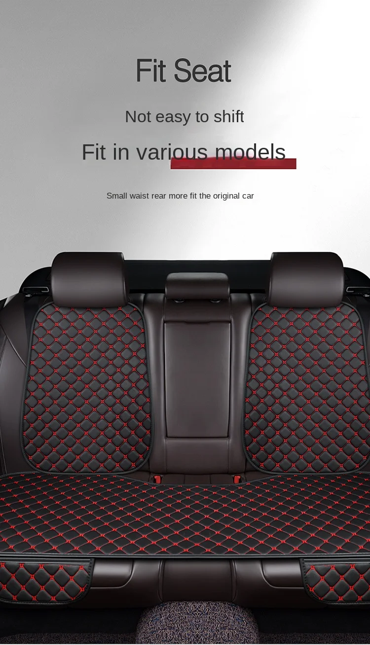 Cross-Border Amazon Leather Embroidered Non-Slip Single-Piece Seat Cushion Four Seasons Universal Tie-Free Four-piece Cushion details
