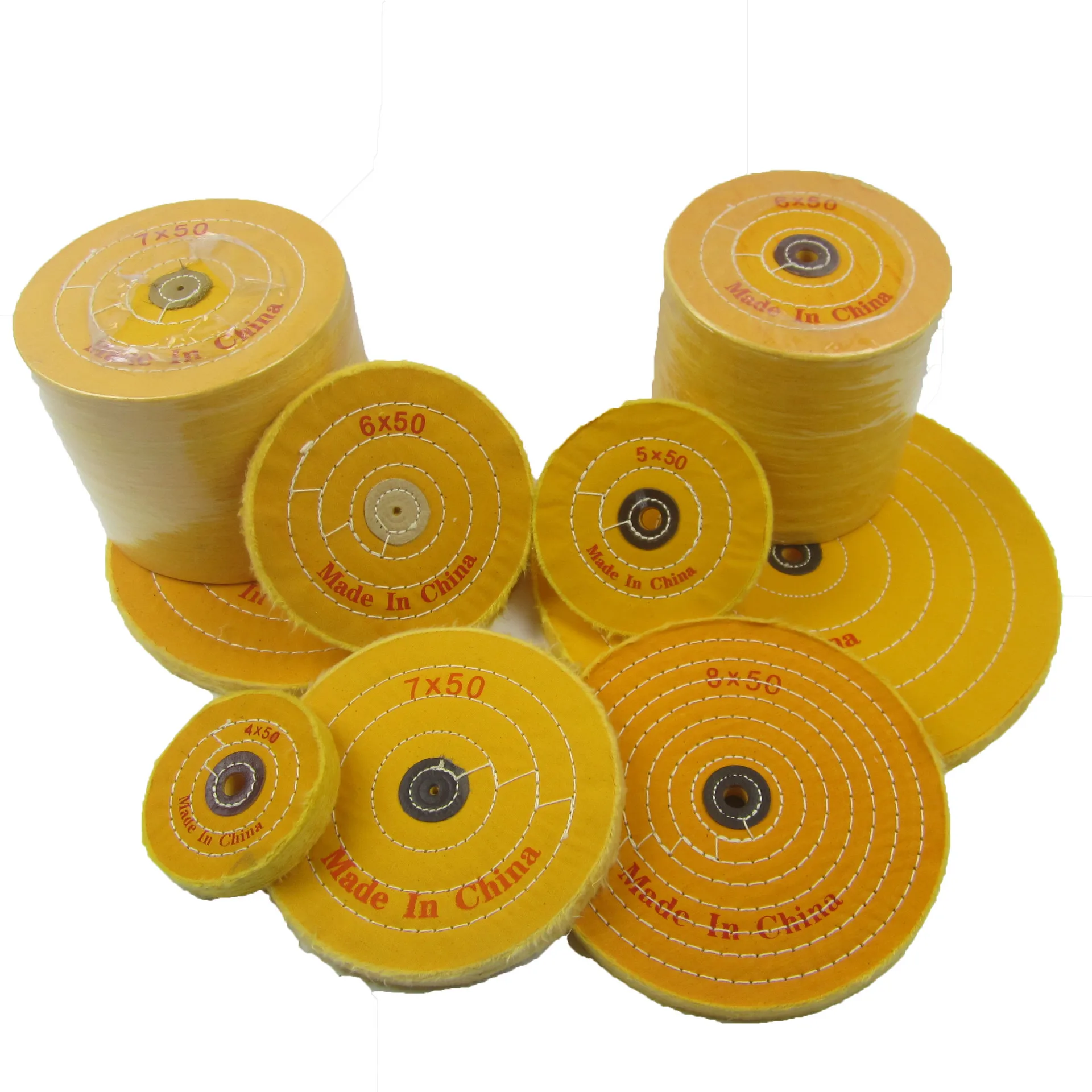 50 Piece Cloth Cotton Buffing Wheels Polishing Pad For Gold Metal