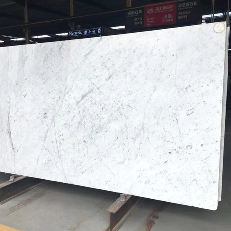 Bestselling Custom Cut Big Size Italy Carrara Natural White Stone Marble Slabs