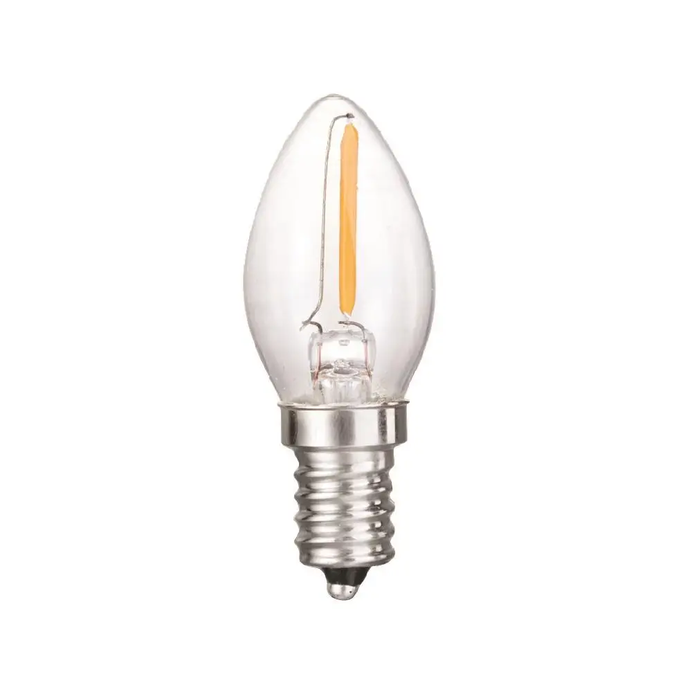 mini candle filament light C7 C9 wholesale 2700K 3000K warm white  lamps home decor e14 led bulb