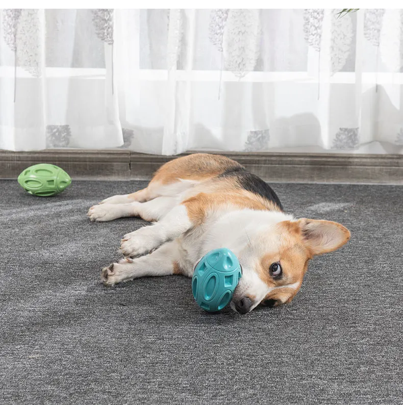 Chew Ball Dog Chews Toy Set Ecofriendly Dog Toy Ball Squeak Rubber