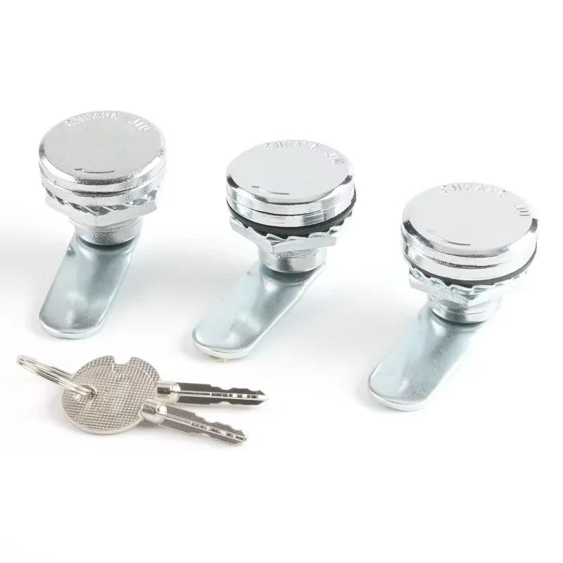 A40-1 White Sand Aluminum Cabinet Lock Cylindrical Distribution Box Door Lock Rainproof Cross Copper Core Mechanical Lock details