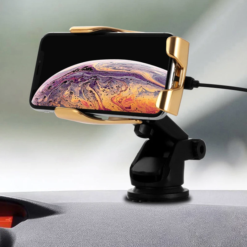 Support de t&eacute;l&eacute;phone De Voiture 10W Chargeur Sans Fil Qi Pour Iphone Pour Samsung 2020 Nouveau Produit Usine En Gros R1 Voiture chargeur - ANKUX Tech Co., Ltd