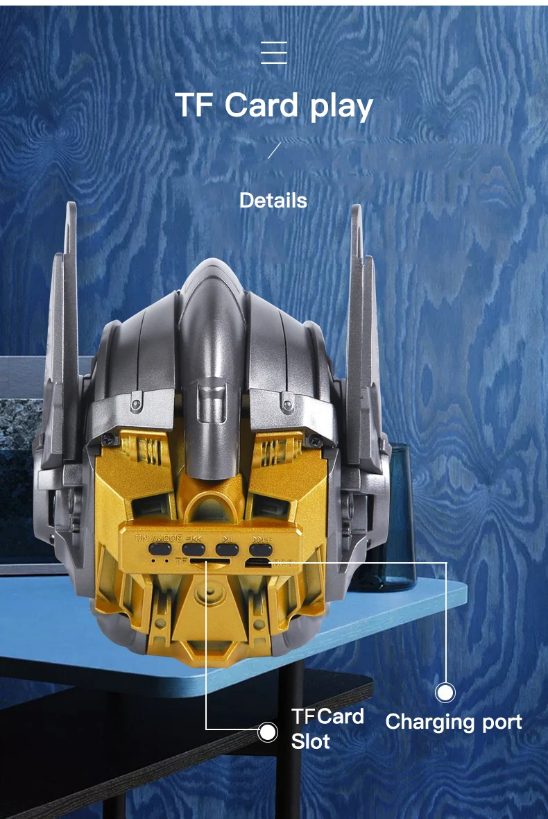 Amazon new arrival Unique Electronic Gadgets Optimus Prime Portable 1200 mAh Speaker TF card bluetooth cartoon speaker - ANKUX.COM