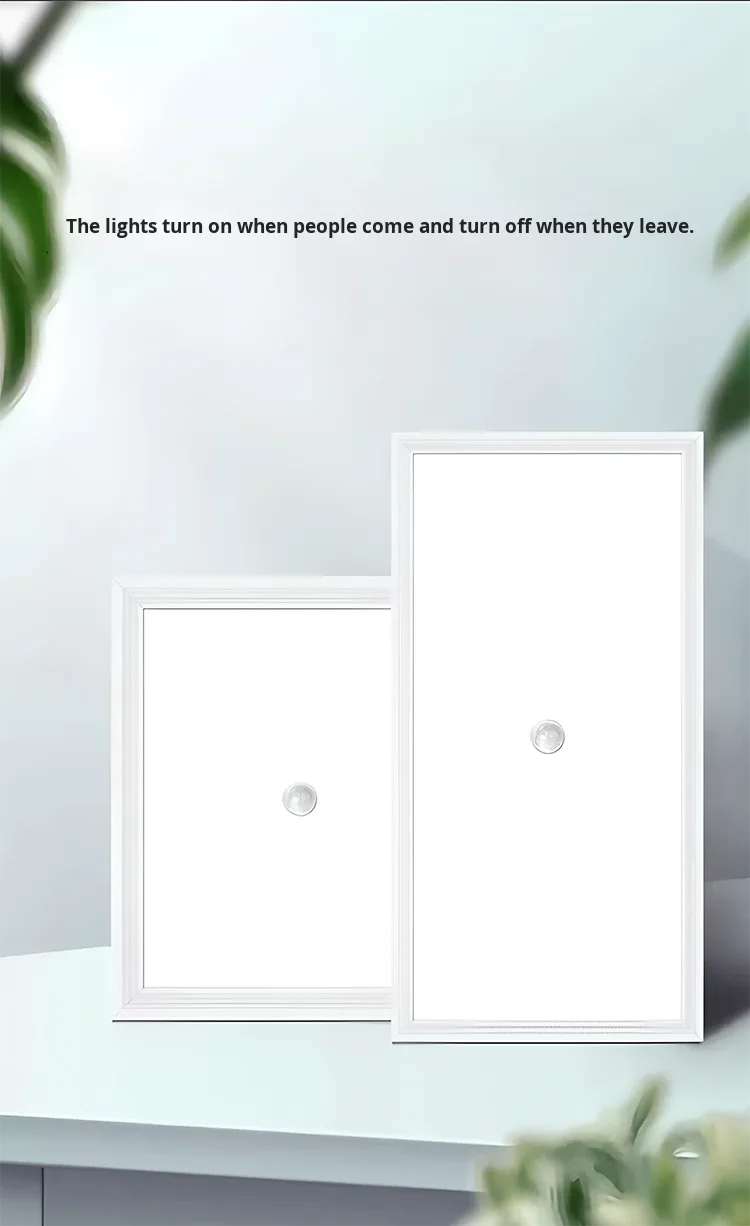 product integrated ceiling led smart flat light surface mounted ip rated sound controlled radar panel light for corridor kitchen526-3