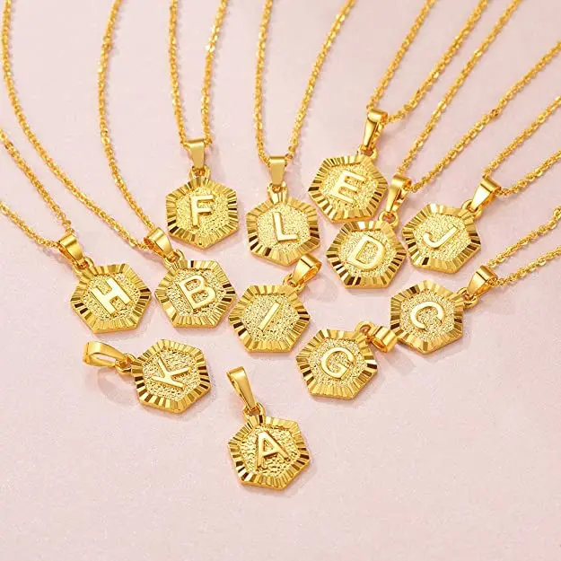 Findchic Hexagon Pendant Necklace With 