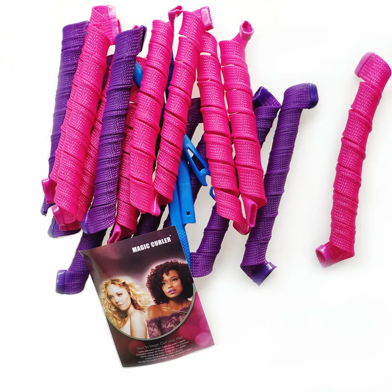 18 Pcs/set Hair Rollers Easy To Use Wave Hair Curlers Styling Kit Spiral  Hair Curlers With 3 Pcs Styling Hooks And Mesh Bag - Buy 18 Pcs Hair Rollers,Easy  To Use Wave