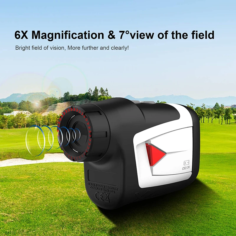 Mileseey PF210+ 600M Golf Laser Rangefinder Golf Slope Adjusted Mode Sport Laser Distance Meter Rangefinder for Hunting