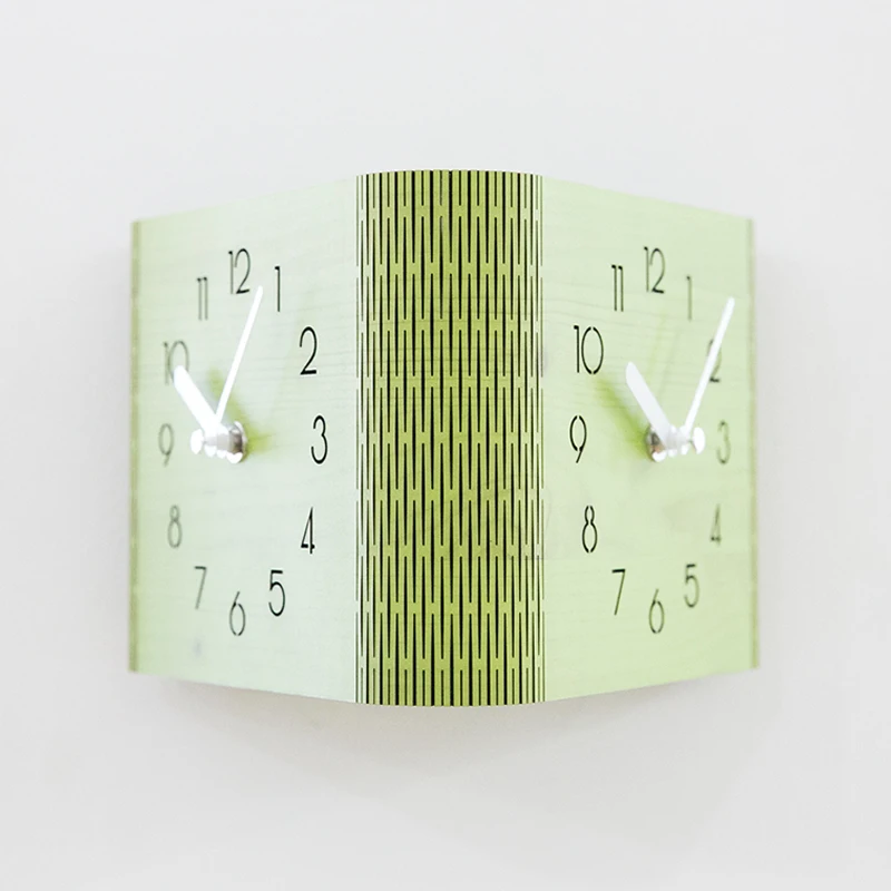 Silent Triangle Shape Wall Clock,Arabic Numerals,Home,Coffee Shop