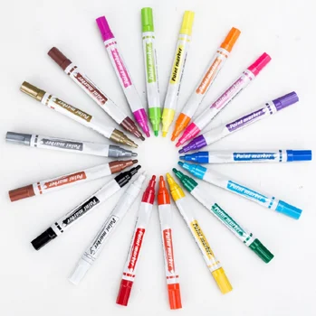 批发多颜色的金属色水性油漆笔丙烯漆标志