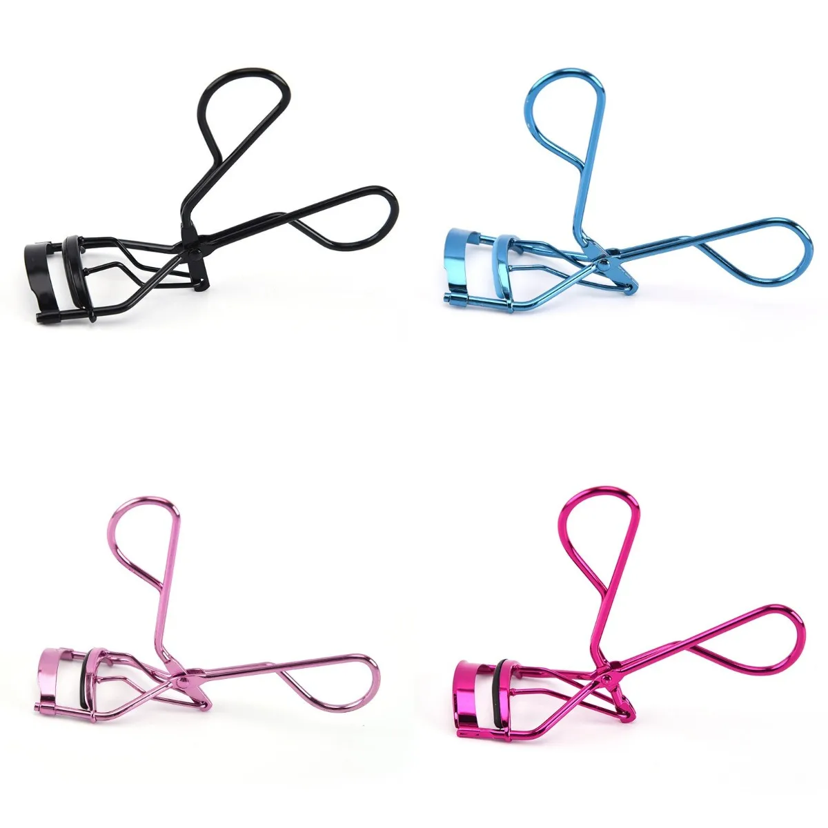 Biumart Colorful Eyelash Curlers Lightweight Stainless Steel Blue