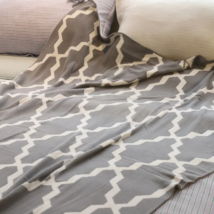 אישית פנימי סופר רך מיטה זוגית 100% כותנה רך לזרוק סרוג התחממות שמיכת ספה