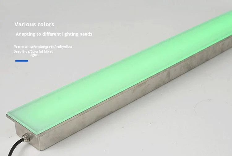 product diy rgb led light floor tiles 1 meter white warm rectangular linear strip lamp waterproof 24v led dance stage landscape ip67-3