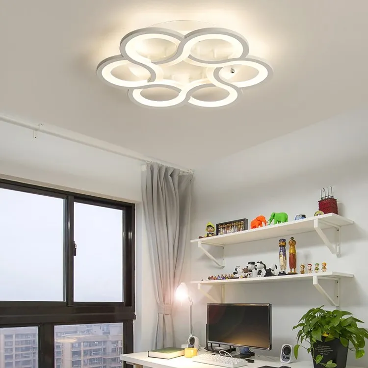 Decorative flower acrylic led ceiling lamps indoor creative ceiling light for dining room fancy hanging lights ceiling